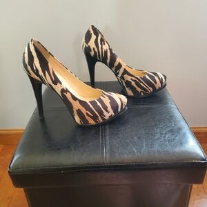 Guess Tiger Print Platforms Heels